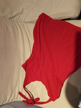 Thyme Maternity Red  Halter Top